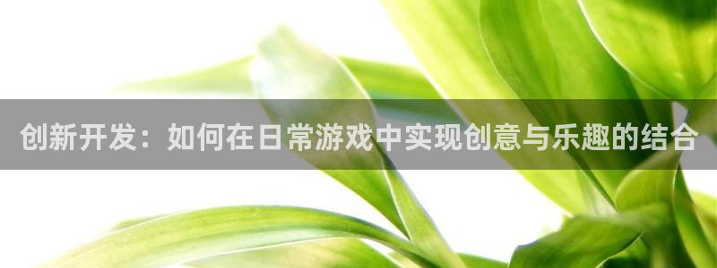 沐鸣娱乐2登录地址：创新开发：如何在日常游戏中实现创意与乐趣的结合
