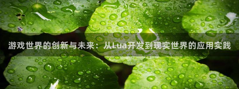 沐鸣2客户端 登录：游戏世界的创新与未来：从Lua开发到现实世界的应用实践